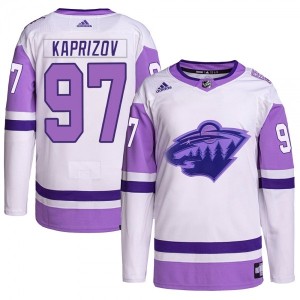 Men's Kirill Kaprizov Hockey Fights Cancer Jersey -...