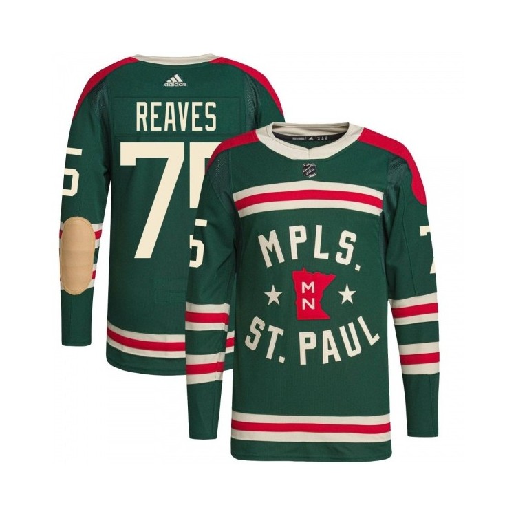 Men's Ryan Reaves Winter Classic NHL Jersey - Adidas 2022 Minnesota Wild (Green)